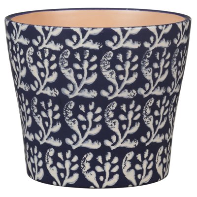 Indigo Print flowerpot
