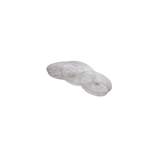 Clear plastic saucer
